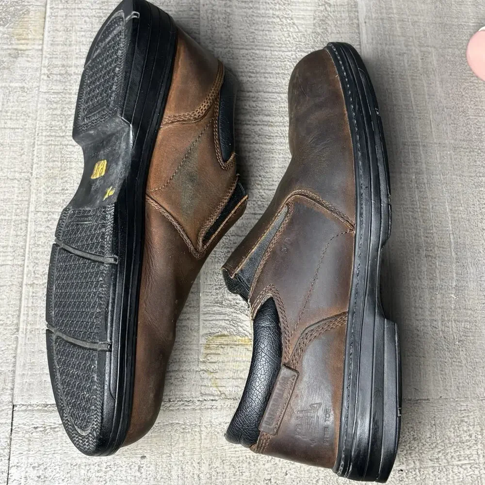 CAT Caterpillar Men’s Conclude Ergo Steel Toe Shoes SD Leather Brown Size 11